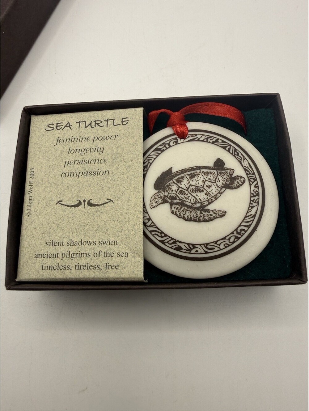 Porcelain Handmade Painted Turtle Necklace Pathfinders Touchstone Pottery